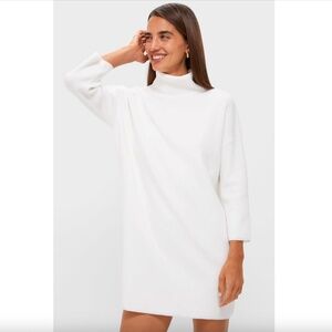 Pomander Place (Tuckernuck) White Vivianne Turtleneck Sweater Dress, Small